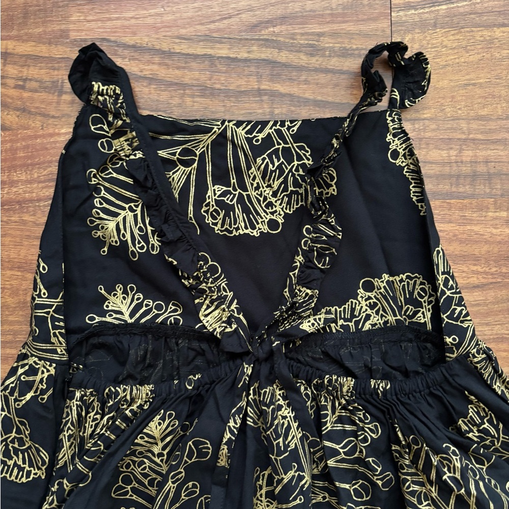 Kahulalea Black and Gold Kids Dress - Picture 2 of 3